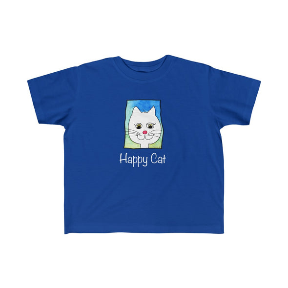 Toddler Jersey T-shirt with Happy Cat