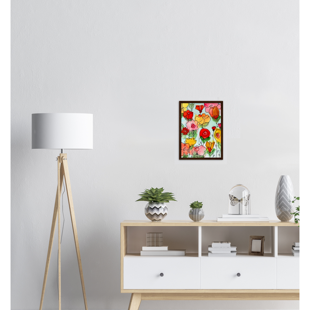 Red and Yellow Flowers Wall Art Creamsicle Studios