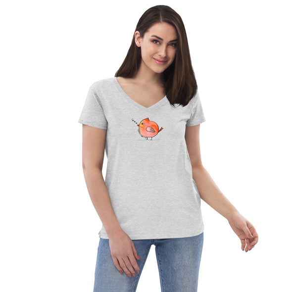 Women’s eco-friendly v-neck t-shirt - Cardinal