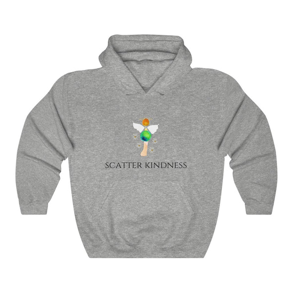 Heavy Blend Hooded Sweatshirt with Angel Healing the Earth - Scatter Kindness
