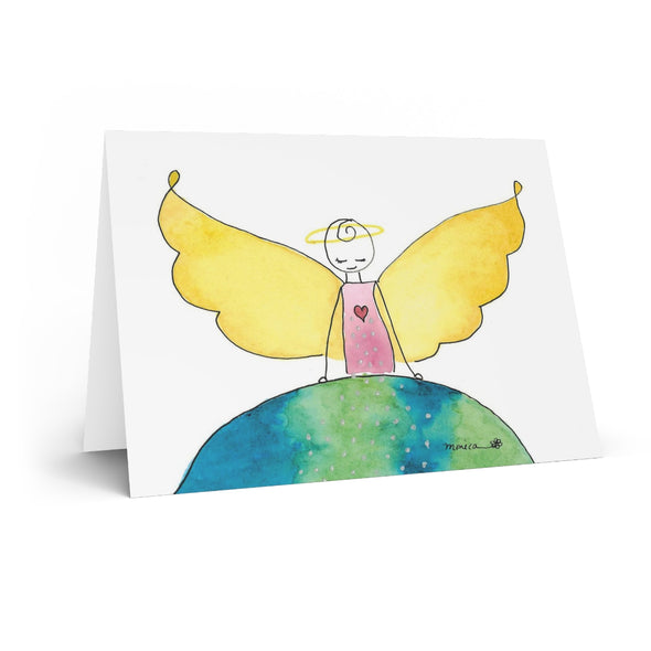 Angel Healing the Earth Greeting Card