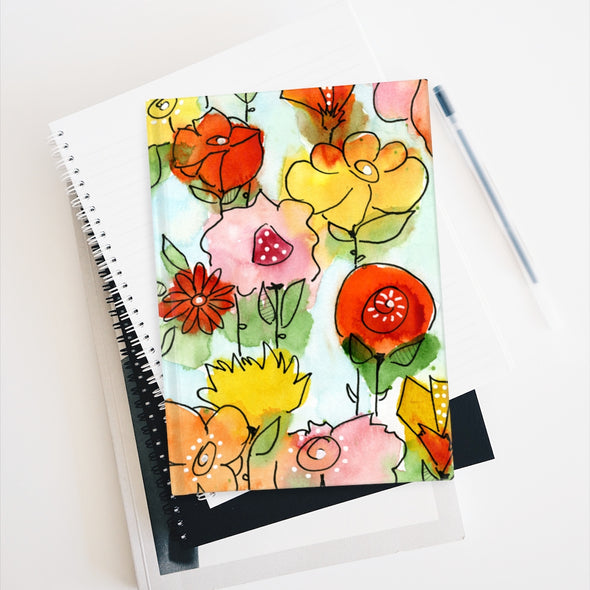 Flower-covered Journal - blank pages