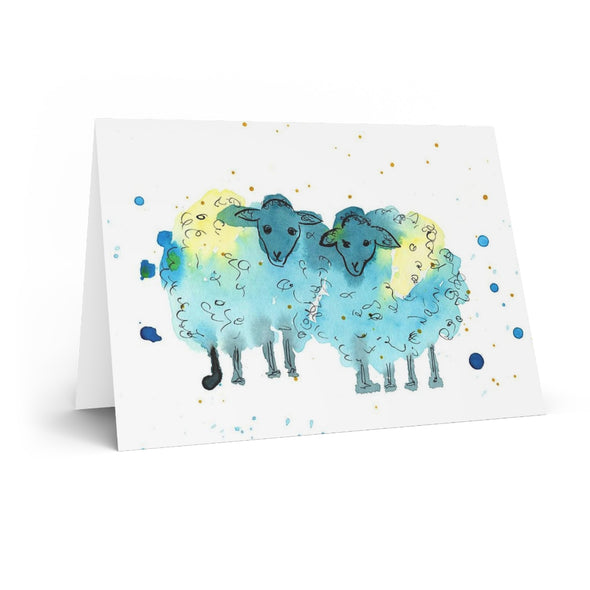 Two Lambs Greeting Card