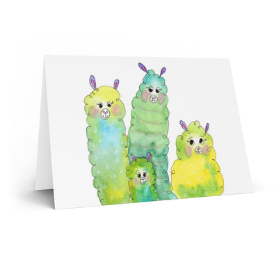 Llama Family Greeting Card