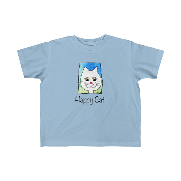Toddler Jersey T-shirt with Happy Cat