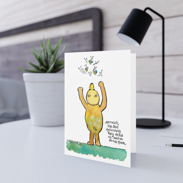 Bear with Bees Greeting Card