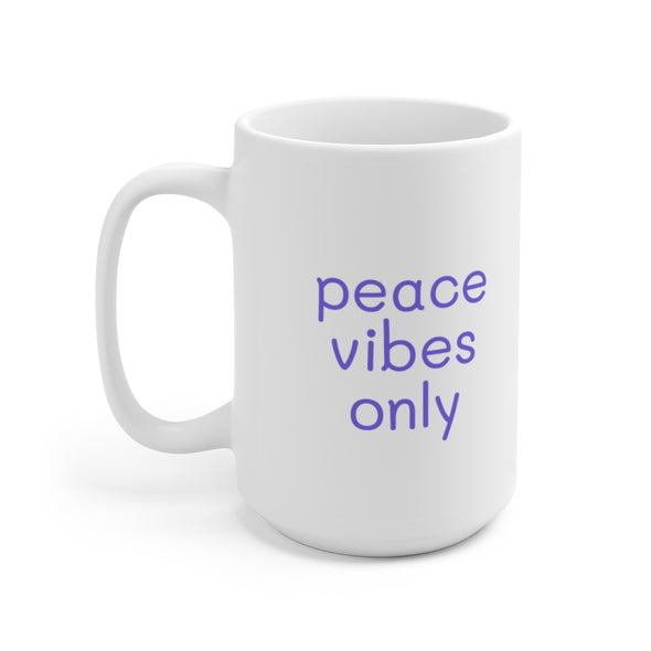 Bear Making a Peace Sign Ceramic Mug 15oz - Peace Vibes Only