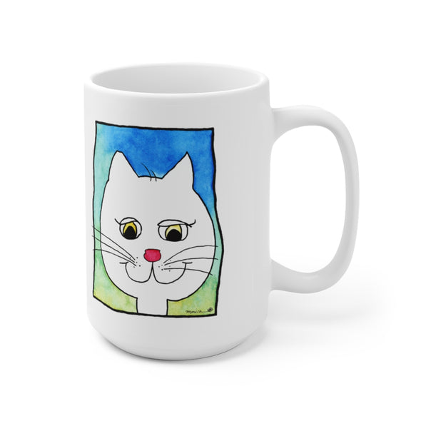 Happy Cat Ceramic Mug 15oz - Good Morning!