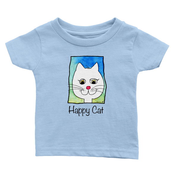Baby Cotton T-shirt with Happy Cat