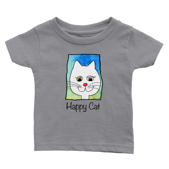 Baby Cotton T-shirt with Happy Cat