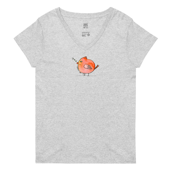Women’s eco-friendly v-neck t-shirt - Cardinal